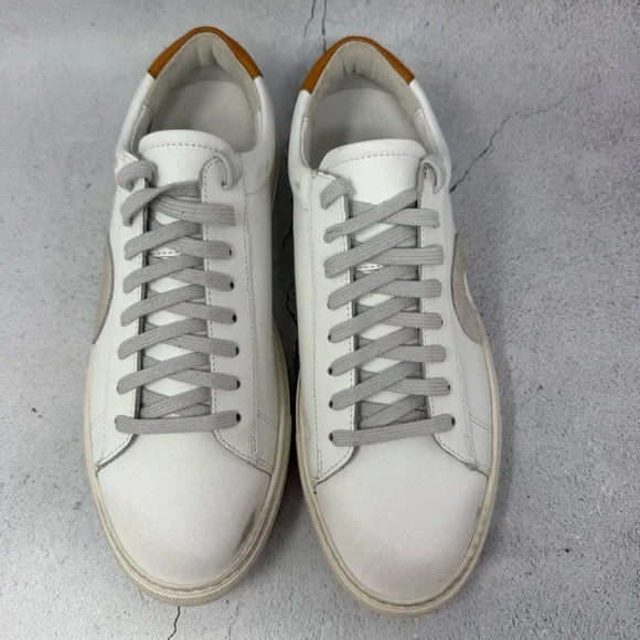 ❤️Oliver Cabell Low 1 Marsala White and Gray Leather Sneakers.  Size 38/US 8. - Picture 7 of 15